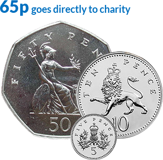65p direct to the charity