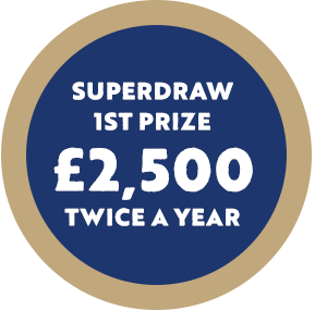 Superdraw 1st prize £2,500 Twice a year