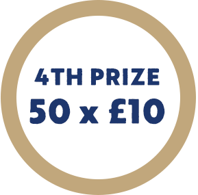 4th Prize win 50 x £10
